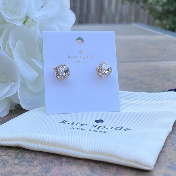 NWT KATE SPADE ♠️ CLEAR GUM DROP STUD EARRINGS - Picture 3 of 12